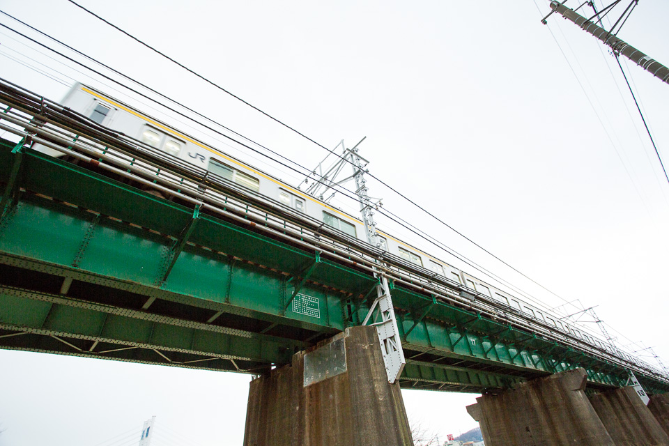 電車が来たので