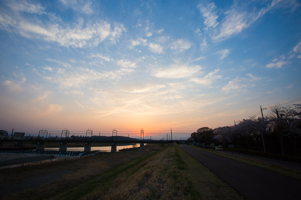 間もなく日没。そろそろ帰ります