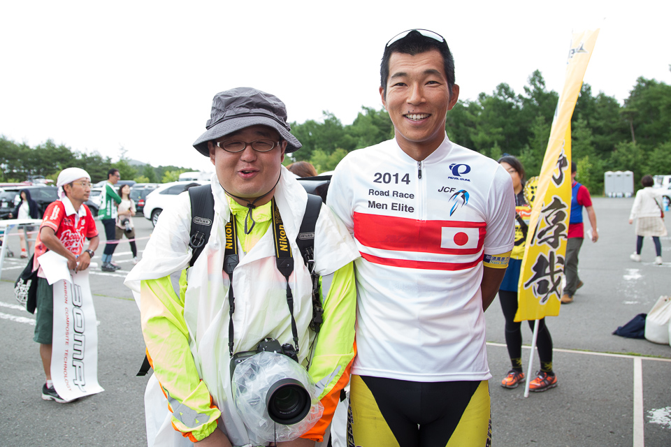 日本一の佐野淳哉ファンと日本の頂点に立った佐野淳哉(那須ブラーゼン)。おめでとう!
