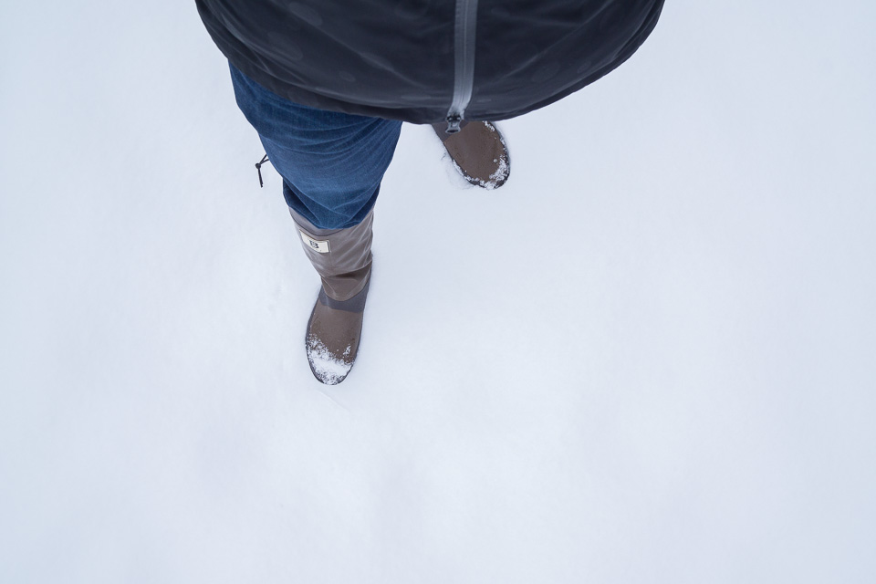 真っさらな雪の上は問題なし