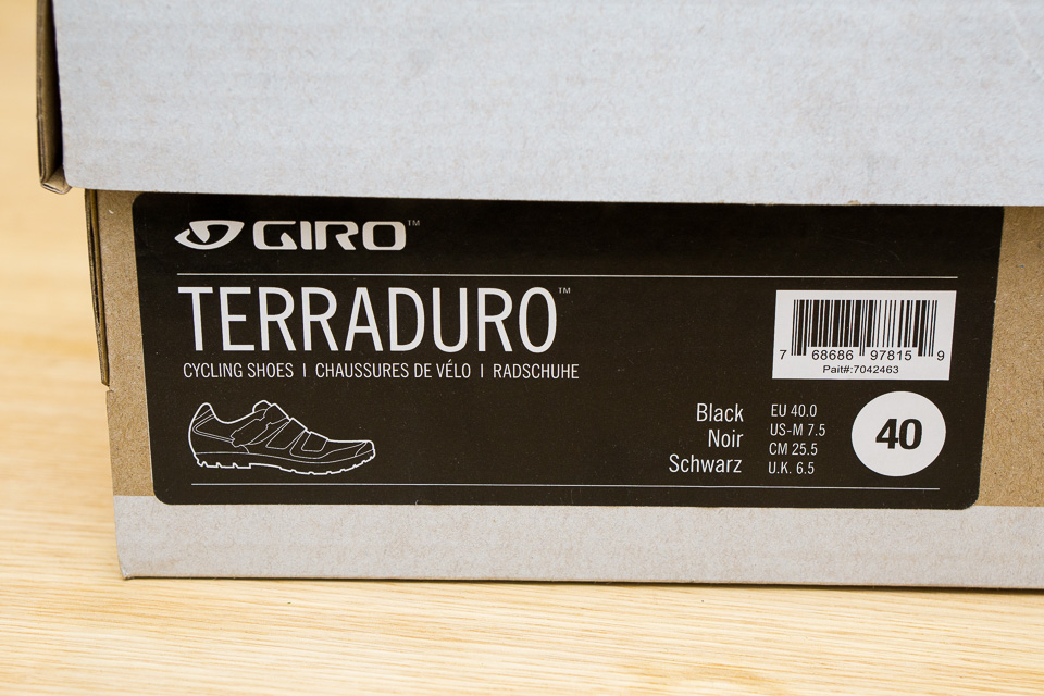 GIRO TERRADURO、サイズは40